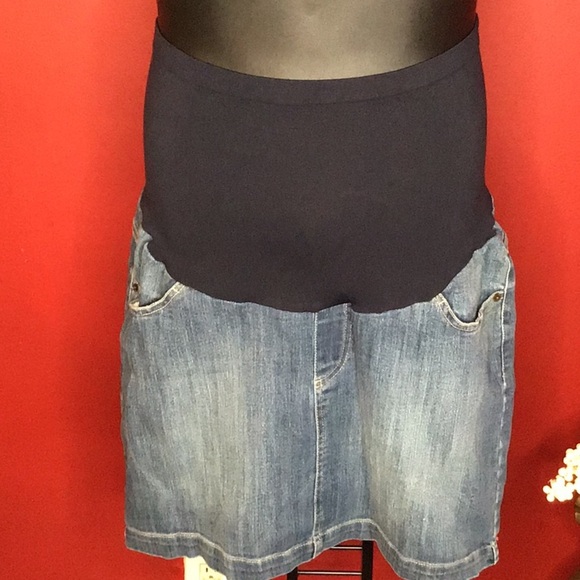 MOTHERHOOD MATERNITY JEAN SKIRT SIZE S - Picture 2 of 4